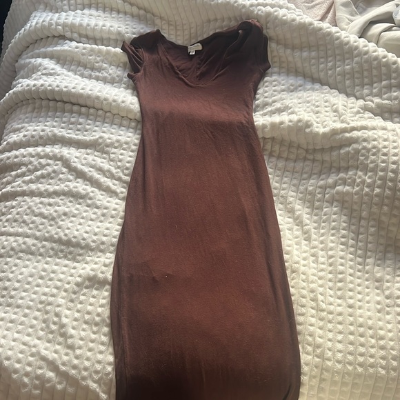 Brown See You Monday , long tight dress - Picture 1 of 2